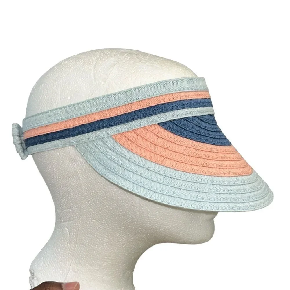 Gymboree Blue Stripe Visor Girls Hat(Size XS/S)